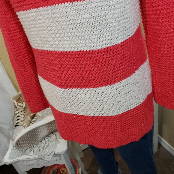 Chico's Wide Striped Sweater sz 0 - Picture 8 of 11